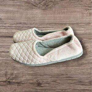 Dearfoams Memory Foam Slides Slip On House Slipper NEW XL (11-12) Light Pink